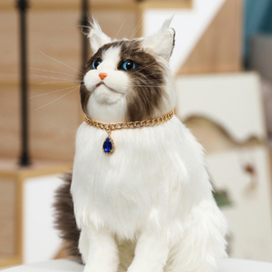 Venta al por mayor de collares de piedras preciosas de gato Noble en forma de corazón <span class=keywords><strong>Bling</strong></span> Pet Jewelry Collar para perros y gatos - Product Image 2