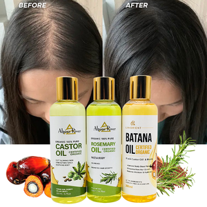 Huiles Essentielles Biologiques et Végétales <span class=keywords><strong>de</strong></span> Marque Blanche : Romarin, <span class=keywords><strong>Pépins</strong></span> <span class=keywords><strong>de</strong></span> <span class=keywords><strong>Raisin</strong></span>, Ricin, Batana pour Raffermir, Hydrater et Stimuler la Croissance Capillaire - Product Image 1