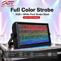 Projecteur LED Stroboscopique à Pixels RGBW 48+8 Segments 576 RGB 112 Blanc DMX512 Sonore Actif pour Scène et Boîte de Nuit