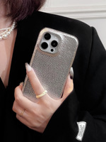 Nouvelle coque de téléphone texture litchi avec bord huilé pour iPhone 14 Pro 13 12