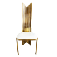 Chaises de Salle à Manger et d'Hôtel Empilables en Acier Inoxydable Style Moderne avec Cuir pour Réceptions, Mariages et Décoration