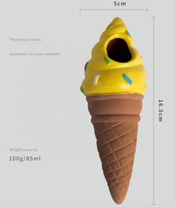 85 ml Crème Glacée Argile Rouge Poterie <span class=keywords><strong>Terre</strong></span> <span class=keywords><strong>Cuite</strong></span> Fleur Arrosage Pointes Piquets Globes Céramique Grenouille Infiltrateur Fleur Abreuvoir Dripper - Product Image 2