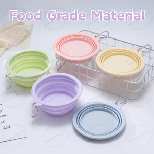 Taşınabilir katlanabilir kedi köpek besleme sulama çanak gıda sınıfı katlanabilir evcil hayvan kaseleri - Product Image 2