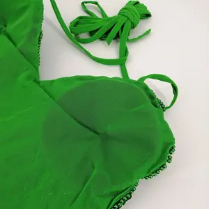 Ensemble de robe de <span class=keywords><strong>danse</strong></span> orientale sexy, style scène de photographie artistique, avec paillettes et perles, motif papillon, dos nu, à lacets, col licou et découpes - Product Image 4