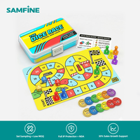 Jeux de société de voyage miniatures pliables pour couples, en papier noir gaufré certifié FSC, écologiques, pour stratégies en couple