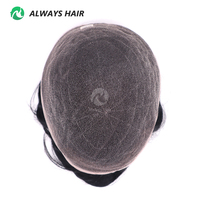 8x10 système de cheveux de densité moyenne dentelle allemande prothèse de cheveux toupet 6 pouces pleine dentelle perruque de cheveux humains indiens pour hommes