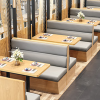 Canapés et ensembles de tables et chaises modernes en bois massif pour restaurants de thé occidentaux, cafés et salons de thé