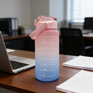 Bouteille d'eau sportive en plastique sans BPA de grande capacité 64 oz/2000 ml pour la salle de sport et les activités de plein air - Product Image 5