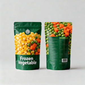 Bolsa de Plástico Transparente para Alimentos, con Acabado Mate Laminado e Impresión Personalizada, para Vegetales Congelados - Product Image 4