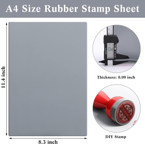 Foglio di Gomma per Incisione Laser Inodore Formato A4 per Collezione di Timbri - Product Image 3