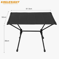 Petite table de camping pliable portable, plateau en tissu léger, structure en alliage d'aluminium, table de pique-nique de plage en plein air