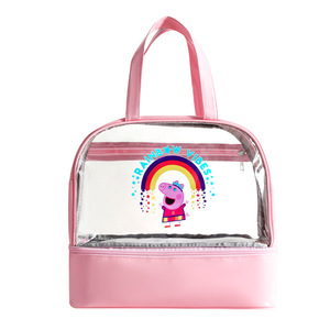 Nuova Borsa da Toilette in PVC con Separazione Asciutto-Bagnato, Portatile, per Palestra, Nuoto, Viaggio, Grande Capacità, Versatile, con Manico, Borsa Portaoggetti Cartoon Peppa Pig - Product Image 5