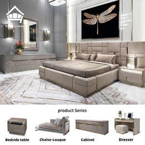 Moderna Serie de Productos de Mesas de Comedor de Lujo con Metal Dorado y Mármol para Conjunto de Muebles de Villa de Alta Gama al Estilo Italiano, Personalización Completa para el Hogar - Product Image 3