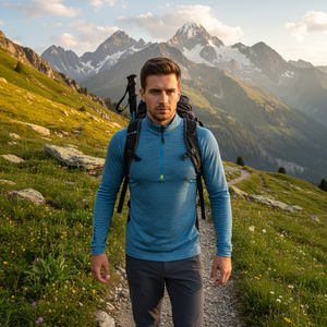 BERNINA Outdoor T-Neck Hombre Camisas y Tops - Product Image 3