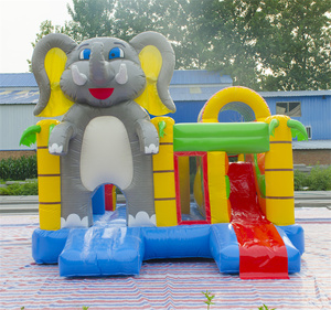 Château gonflable à thème éléphant avec toboggan, prix d'usine, pour jeux à domicile, en extérieur et événements - Product Image 4