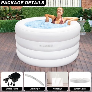 Portable Large Inflatable <b>Ice</b> Tub Outdoor Adult Cold Diving Tub Portable Freestanding <b>Ice</b> <b>Bucket</b> with Zipper Lid - Product Image 2