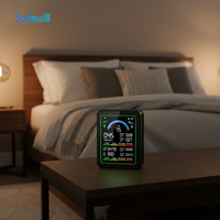 Détecteur Safewill 10 en 1 Tuya, température, humidité, AQI, PM2.5, PM10, PM0.3, CO2, HCHO, CO, TVOC, moniteur de qualité de l'air intérieur Wifi