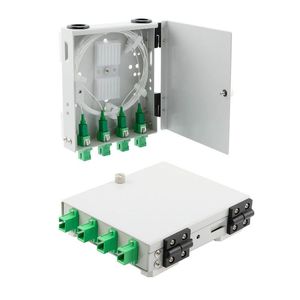 AO-104A 108A Mini fdf 4 cổng SC/APC SX duy nhất chế độ 4 lõi thiết bị đầu cuối FTTH hộp Wall Mount sợi quang chấm dứt - Product Image 1