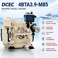 Moteur diesel marin DCEC 4BTA3.9-M85 85 CV 2500 tr/min 4 cylindres turbocompressé refroidi par eau pour bateau de pêche, générateur, pompe