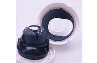 Accessoires de surveillance OEM 4 pouces bon marché boîtier de caméra dôme de plafond intérieur en plastique LED IR pour module 38*38 42*42mm