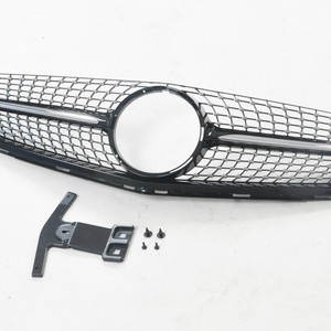 Mercedes-Benz C63 Front <b>Grille</b> ABS Plastic Starry <b>Mesh</b> Bumper Upgrade Part - Product Image 3