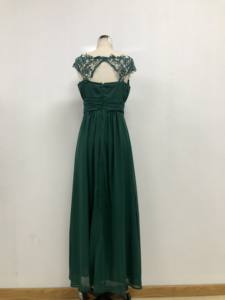 Nouvelle Arrivée Robes de <span class=keywords><strong>Demoiselle</strong></span> <span class=keywords><strong>d</strong></span>'<span class=keywords><strong>Honneur</strong></span> de Mariage Col Rond en Chiffon Longues Chic et Modestes Robes de Soirée <span class=keywords><strong>Robe</strong></span> en Dentelle pour Femmes - Product Image 5