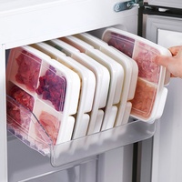 Boîte de rangement en plastique multi-usages pour réfrigérateur, avec 4 compartiments, pour une conservation optimale et un espace personnalisable