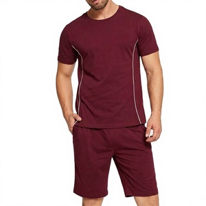 Conjunto Deportivo de Camiseta y Pantalones Cortos de Algodón para Hombre, Secado Rápido, Informal, para Fitness, Verano, Talla Grande, Estilo Jogger - Product Image 5