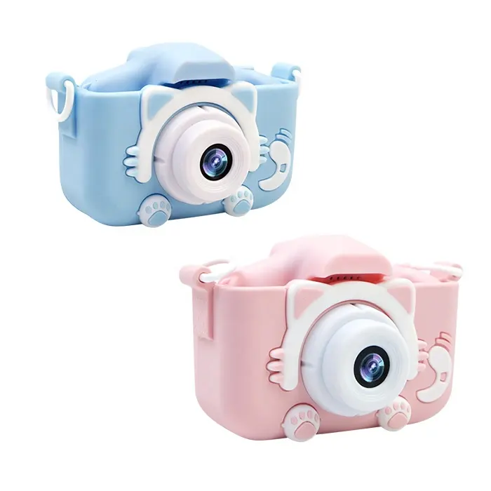 YMX CAX5S 미니 귀여운 핑크 블루 블랙 지능형 전자 전기 아이 셀카 만화 장난감 카메라 어린이