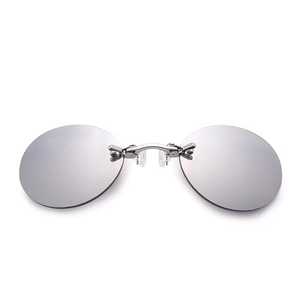 Lunettes de soleil rétro unisexes sans monture, argentées, style Hacker Empire <span class=keywords><strong>Murphy</strong></span>, verres UV400, ultra-légères, pour adultes - Product Image 6