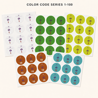 1000 autocollants numérotés holographiques personnalisés avec logo, de 1 à 100, couleurs assorties, en papier couché, autocollants imperméables, étiquettes de prix pour clients