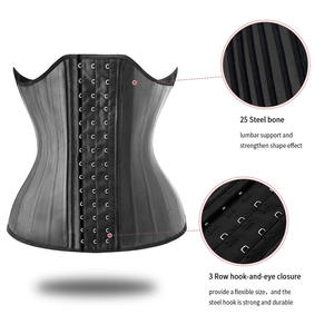 Nouvelle conception Langqin : Corset amincissant en latex avec baleines en acier, ceinture de contrôle du ventre pour femme, écologique et antibactérienne - Product Image 4