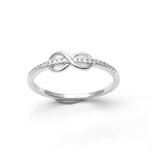 Bague en zircon fine 8, en argent sterling 925, bague de fiançailles éternelle, déclaration féminine, bague torsadée, anneaux de mode pour femmes - Product Image 1