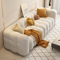 Canapé 3 places en tissu moderne, durable et écologique de haute qualité pour hôtel et salon, design confortable et moelleux