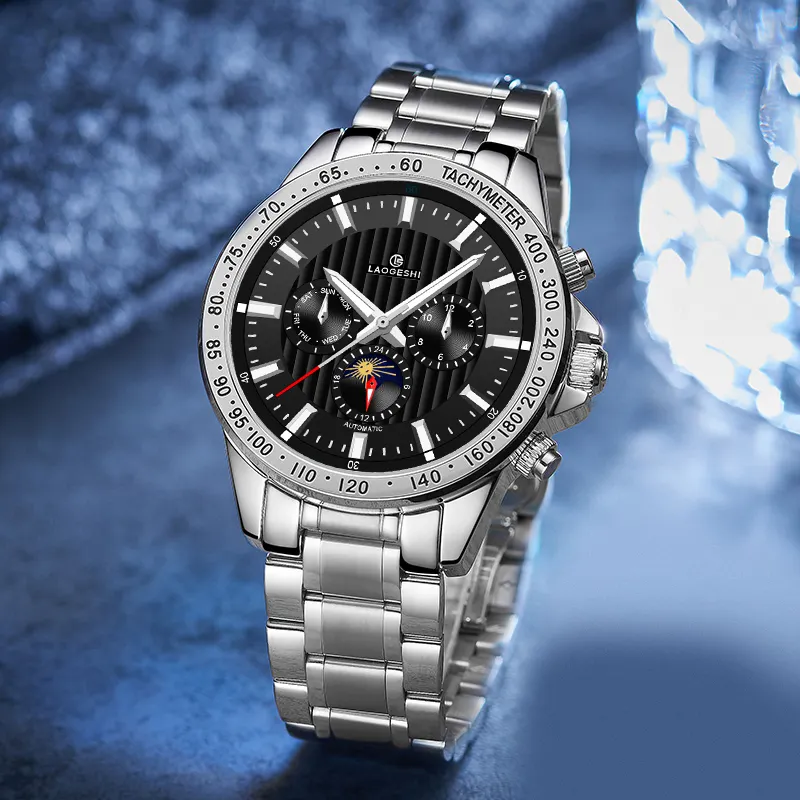 Multifunktion ale mechanische Uhren Herren Handgelenk Luxus Automatik Stilvolle Armbanduhr Für Herren Benutzer definiertes Logo Sport uhr