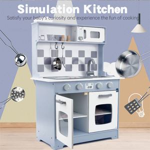 Jouets de <span class=keywords><strong>cuisine</strong></span> <span class=keywords><strong>en</strong></span> <span class=keywords><strong>bois</strong></span> rose pour enfants, ensemble de <span class=keywords><strong>cuisine</strong></span> pour faire semblant de cuisiner, ensemble de jeu avec son et lumière - Product Image 4