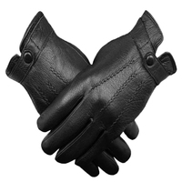 Gants en cuir véritable de peau de chèvre pour hommes Vente en gros pas cher Hiver garder au chaud voiture conduite