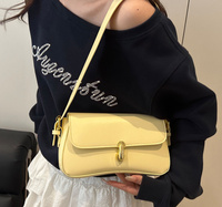 Großhandel Retro Damen PU-Leder Schultertasche Modische Crossbody-Handtasche mit Klappverschluss-Riemen für Alltag, Reisen und als Geschenk