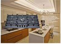5 brûleurs économie d'énergie intégré dans les plaques de cuisson appareils ménagers cuisinière à gaz cuisinière plaque de verre trempé plaque de cuisson à gaz