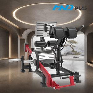 เครื่องบริหารกล้ามเนื้อสะโพกแบบยืด 45 องศา รุ่น High Demand Bilateral ยี่ห้อ MND Fitness สำหรับยิมในเรือสำราญและศูนย์ออกกำลังกาย - Product Image 1