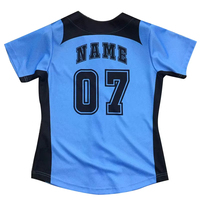 Camisetas de Béisbol Personalizadas por Sublimación para Niños, Corte Ajustado, Azul y Dorado, Camisetas de Práctica de Softbol Personalizadas con Logotipo