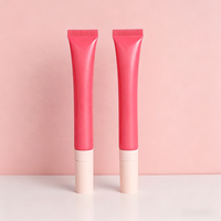 Tube cosmétique en PE souple de 16 mm pour crème contour des yeux, tube applicateur de brillant à lèvres à pression douce, tube applicateur de massage en céramique rafraîchissant pour conteneur de soins de la peau