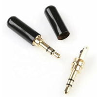 Connecteur audio jack mini stéréo mâle plaqué or 3,5 mm pour soudure casque