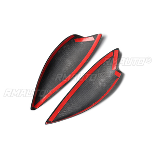 1 par de cubiertas embellecedoras de fibra de carbono auténtica para faros delanteros (cejas/párpados) para Subaru Impreza WRX STI 2002 2003, calcomanías para faros de coche - Product Image 4