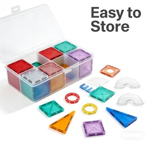 ชุดตัวต่อแม่เหล็ก 190 ชิ้น พร้อมรางลูกแก้วและตัวต่อขนาดเล็ก ชุดสร้างสรรค์ DIY เสริมทักษะ STEM - Product Image 3