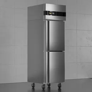 Yeni tasarım 2 kapılar dik buzdolabı 2 bölüm mutfak ekonomik restoran dondurucu ticari süpermarket buzdolabı dondurucular