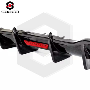 Diffuseur arrière de lumière LED en fibre de carbone KB Style pour Audi <span class=keywords><strong>A3</strong></span> <span class=keywords><strong>S</strong></span>-<span class=keywords><strong>LINE</strong></span> S3 Sportback diffuseur de lèvre de pare-chocs <span class=keywords><strong>s</strong></span>éparateur de becquet 2017-2020 - Product Image 2