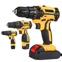 Taladro Inalámbrico Recargable de 2 Velocidades y 1150 rpm, Taladro de Impacto Inalámbrico Portátil, Juego de Destornilladores de Litio Multifunción