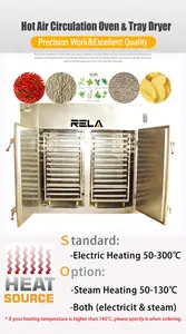 500 kgs 192 bandejas clase de alimentos SS304 horno de secado de acero inoxidable máquina de secado de circulación en caliente