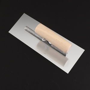 Truelle à lame en acier inoxydable avec manche en bois pour le plâtrage et le grattage pour le travail de maçon et de peintre - Product Image 5